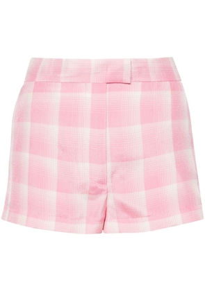 MSGM checked mini shorts - Pink