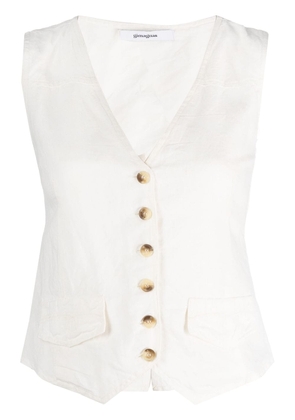 Gimaguas button-up waistcoat top - White