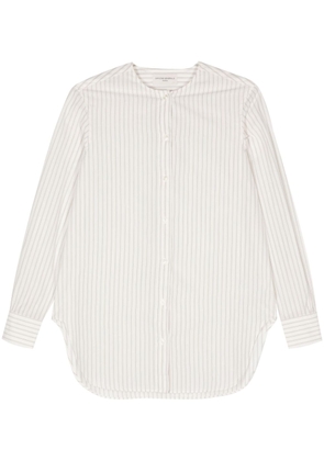 Officine Generale striped cotton shirt - White