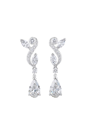De Beers Jewellers 18kt white gold Adonis Rose diamond pendant earrings - Silver