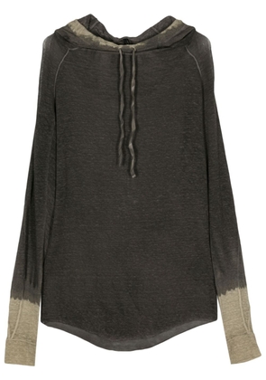 Masnada bleached-effect fine-knit hoodie - Neutrals