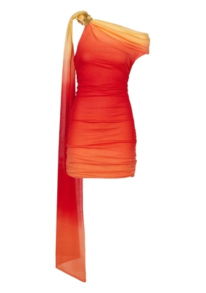 Ferragamo one-shoulder ruched minidress - Orange