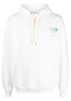Casablanca Tennis Club Icon organic-cotton hoodie - White