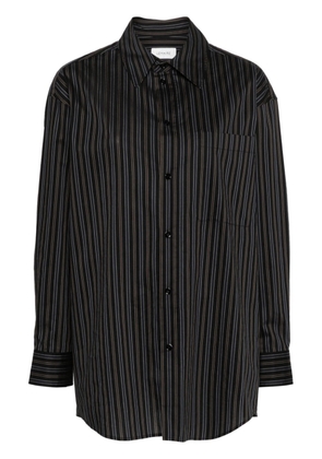 LEMAIRE striped button-up shirt - Brown