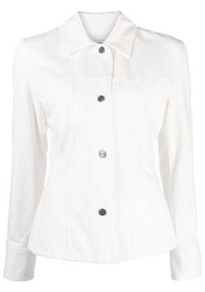 Ferragamo fitted-waistline denim jacket - White