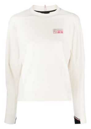 Moncler Grenoble mountain-logo fleece sweatshirt - Neutrals