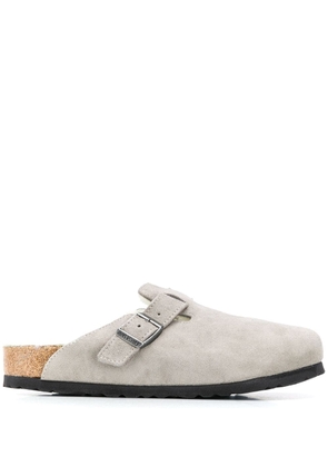 Birkenstock suede shearling lined slippers - Grey
