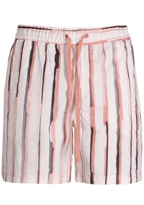 BOSS Sandrew striped drawstring shorts - White