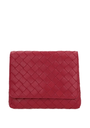 Bottega Veneta Intrecciato leather crossbody bag - Red