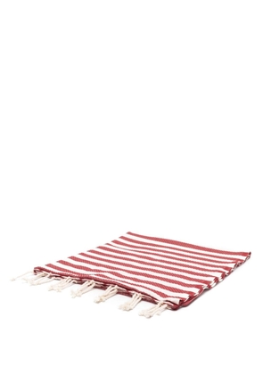 MC2 Saint Barth Classic striped beach towel - White