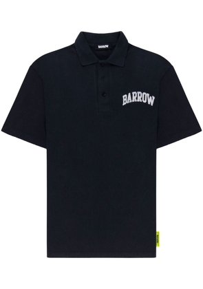BARROW logo-print cotton polo shirt - Black