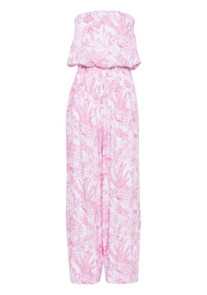 Melissa Odabash Naomi Exotica-print jumpsuit - Pink