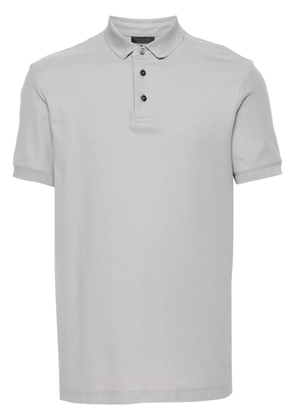 Emporio Armani logo-jacquard piqué polo shirt - Grey