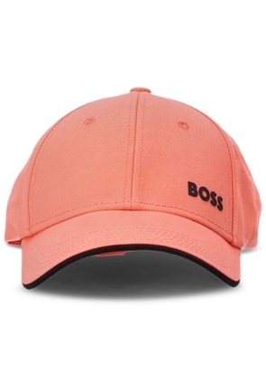 BOSS logo-print cotton cap - Orange