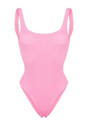 MC2 Saint Barth Lora logo-patch swimsuit - Pink