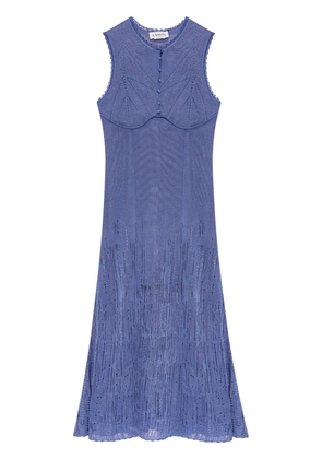 Lanvin open-knit midi dress - Blue