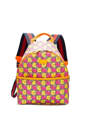 Gucci Pre-Owned GG Supreme Strawberry-print backpack - Pink