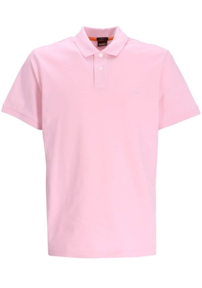 BOSS appliqué-logo polo shirt - Pink