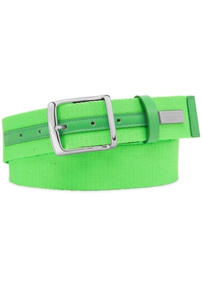 Philipp Plein leather-trim buckle belt - Green