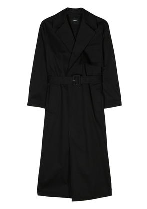 Theory belted twill trench coat - Black