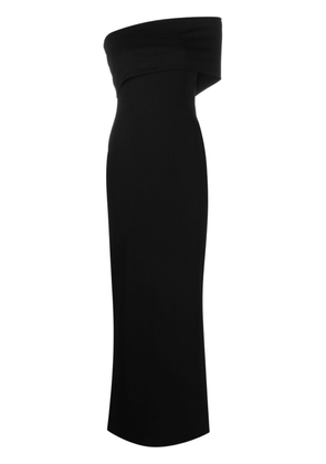 Solace London Lana one-shoulder maxi dress - Black