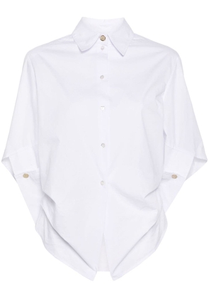 LIU JO asymmetric poplin shirt - White