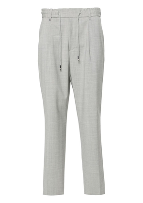 BOSS tapered-leg virgin wool trousers - Grey