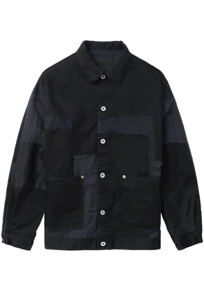 Comme des Garçons Homme button-up patchwork shirt jacket - Black
