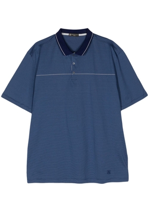 Corneliani striped cotton polo shirt - Blue