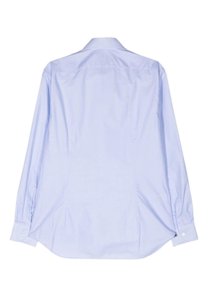 Corneliani spread-collar poplin shirt - Blue