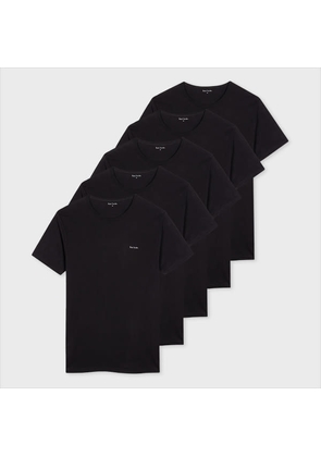 Paul Smith Black Organic Cotton Lounge T-Shirts Five Pack