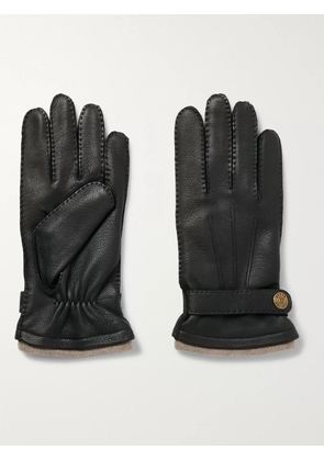 Dents - Gloucester Cashmere-Lined Leather Gloves - Men - Black - 8