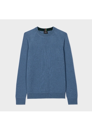 PS Paul Smith Blue Merino Wool Raglan Sweater