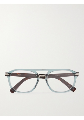 Dior Eyewear - DiorBlackSuitO N1I Aviator-Style Acetate Optical Glasses - Men - Blue