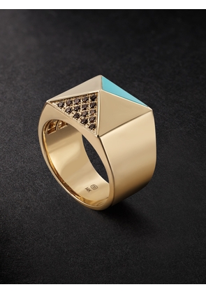 Sydney Evan - Pyramid Gold, Diamond and Turquoise Ring - Men - Gold - 11