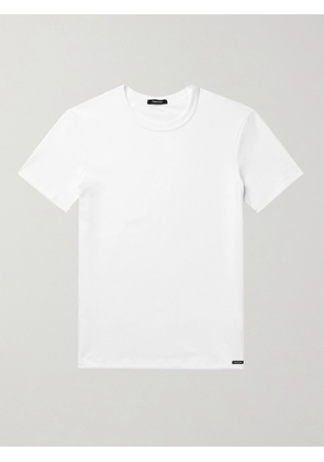 TOM FORD - Slim-Fit Stretch-Cotton Jersey T-Shirt - Men - White - S