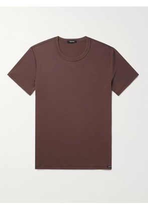 TOM FORD - Slim-Fit Stretch Cotton-Jersey T-Shirt - Men - Brown - S