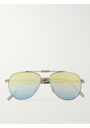 Dior Eyewear - Dior90 A1U Aviator-Style Silver-Tone Sunglasses - Men - Silver