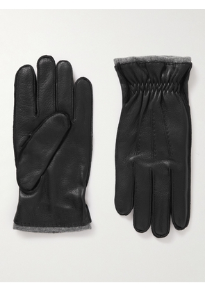 Dents - Edington Cashmere-Lined Leather Gloves - Men - Black - M