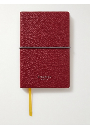 Serapian - Small Logo-Print Full-Grain Leather Notebook - Men - Red