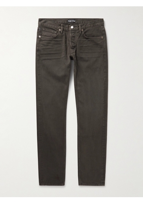 TOM FORD - Slim-Fit Cotton-Corduory Trousers - Men - Gray - UK/US 30