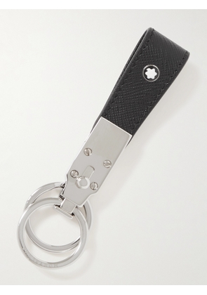 Montblanc - Sartorial Cross-Grain Leather and Silver-Tone Key Fob - Men - Black