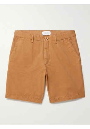 Mr P. - Straight-Leg Cotton-Twill Shorts - Men - Brown - 28