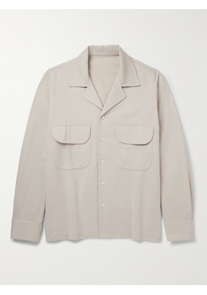 Stòffa - Camp-Collar Cotton-Twill Overshirt - Men - Neutrals - IT 44