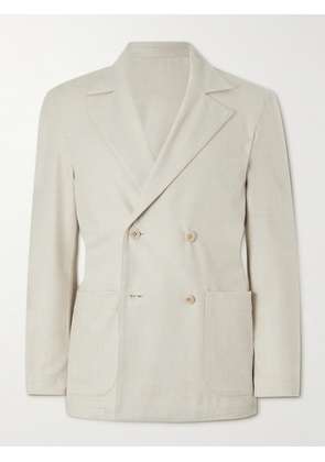 Stòffa - Double-Breasted Wool Suit Jacket - Men - Neutrals - IT 46