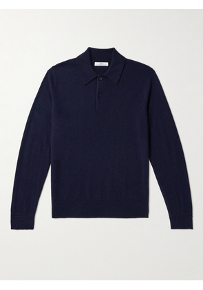Mr P. - Cashmere Polo Shirt - Men - Blue - XS