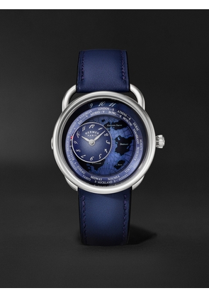 Hermès Timepieces - Arceau Le Temps Voyageur Automatic 38mm Stainless Steel and Leather Watch, Ref. No. W057263WW00 - Men - Blue