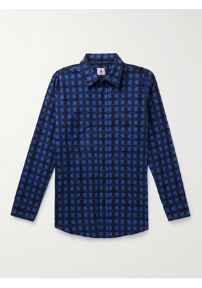 Randy's Garments - Checked Brushed-Cotton Shirt - Men - Blue - S