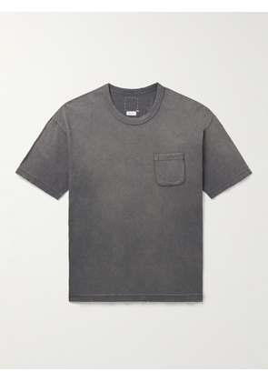 Visvim - Jumbo Distressed Garment-Dyed Cotton-Jersey T-Shirt - Men - Gray - 1