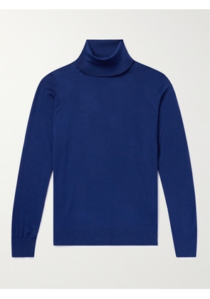 Loro Piana - Wish® Virgin Wool Rollneck Sweater - Men - Blue - IT 46